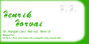 henrik horvai business card